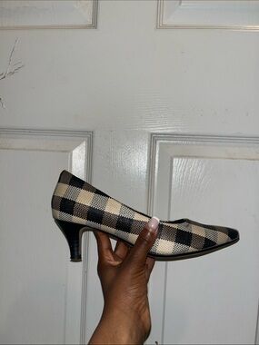 Clarks checkered heels